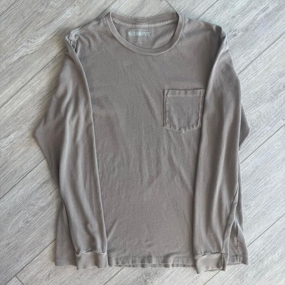 Outerknown Men's Brown and Tan T-shirt